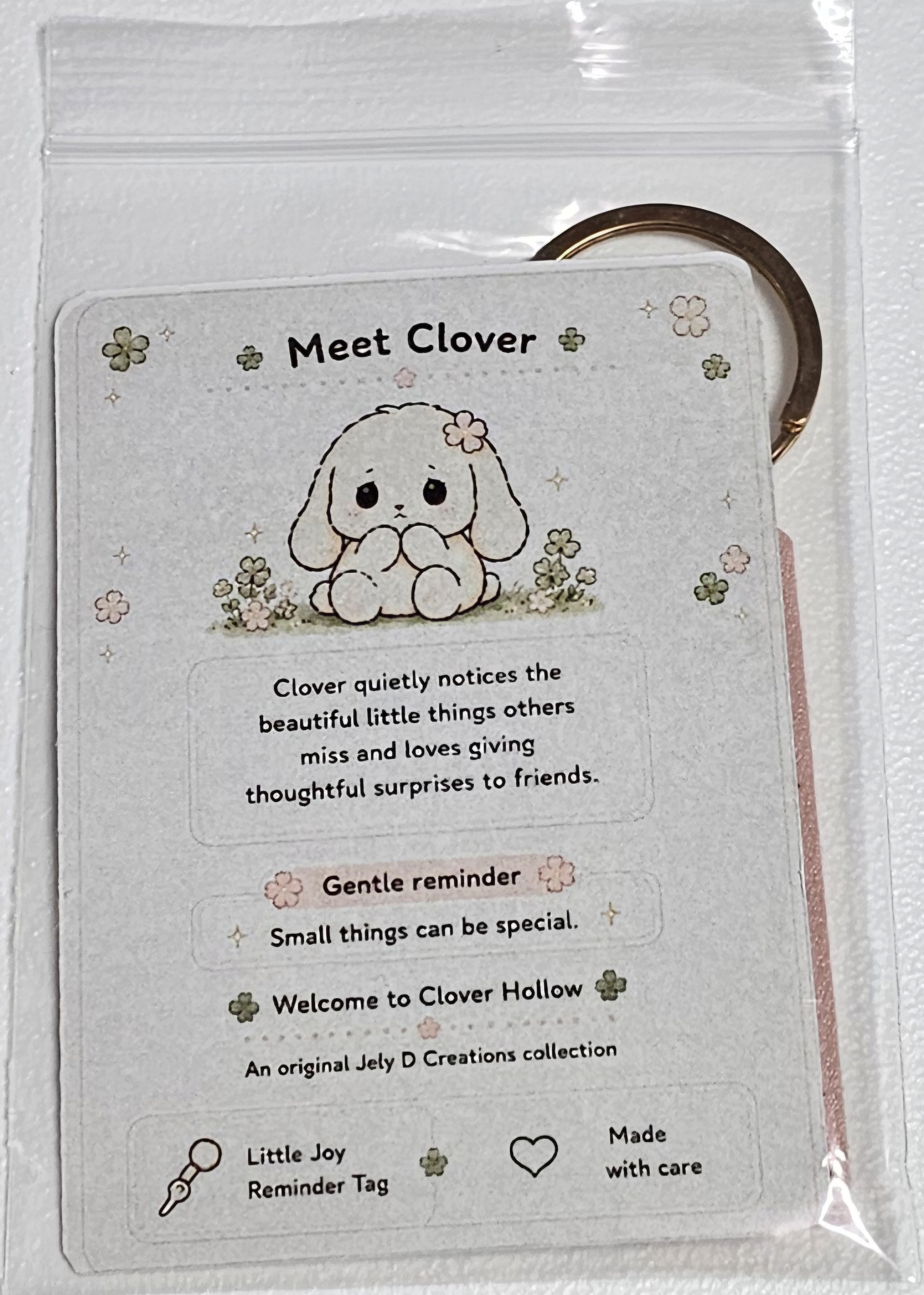 Clover’s Little Joy Reminder Tag